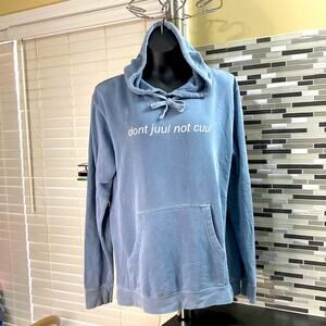 Independent Trading Company graphic hoodie. Pale blue size m. (PP4)